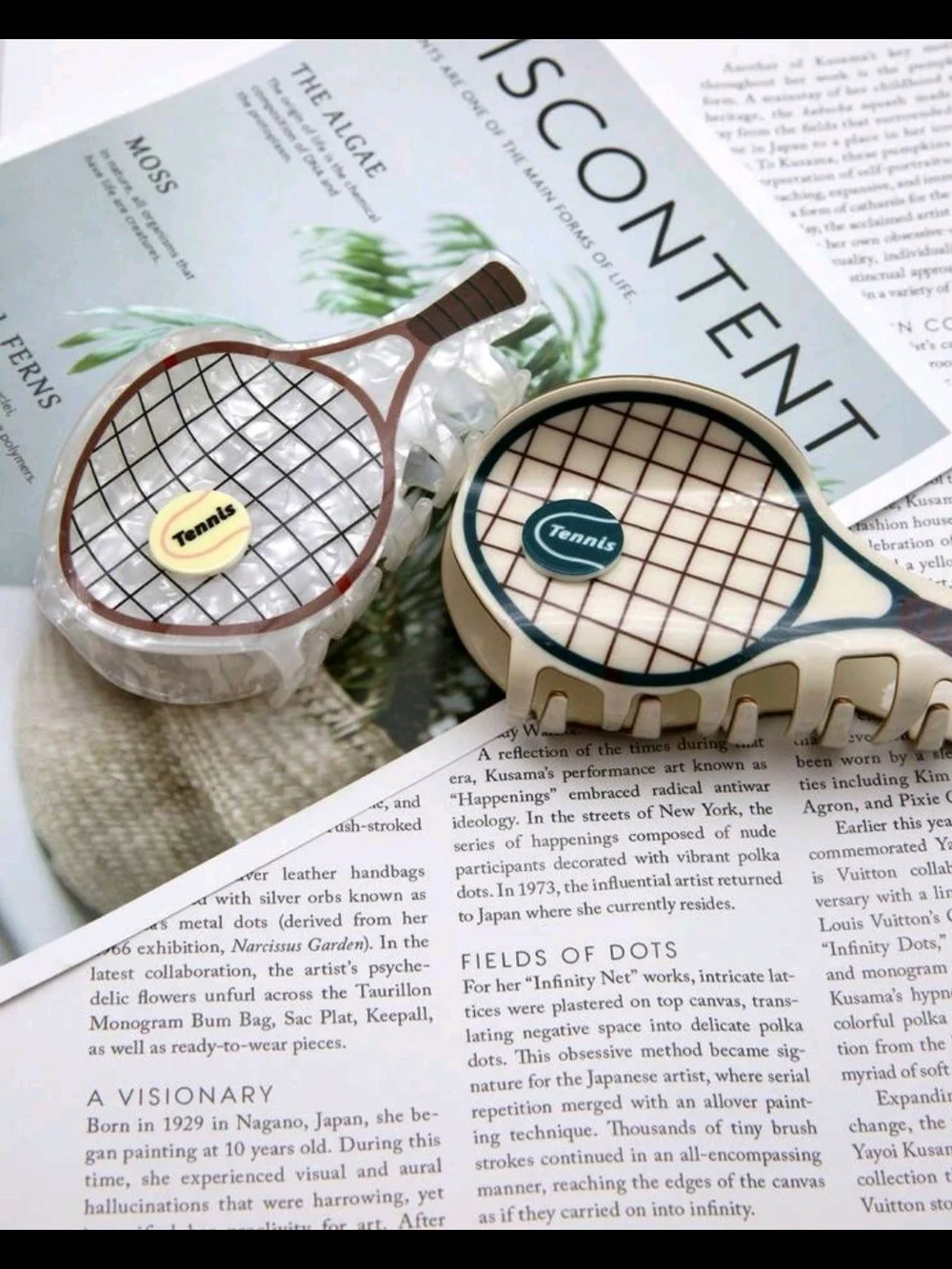 Tennis Racket Shaped Hair Claw Clips - Pickleball